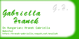 gabriella hranek business card